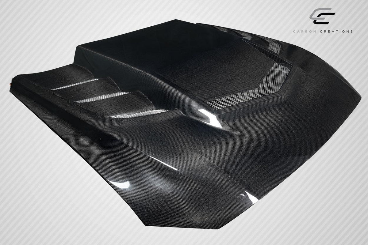 2018-2023 Ford Mustang Interceptor Hood, Carbon Fiber - view 4