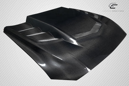2018-2023 Ford Mustang Interceptor Hood, Carbon Fiber - view 4