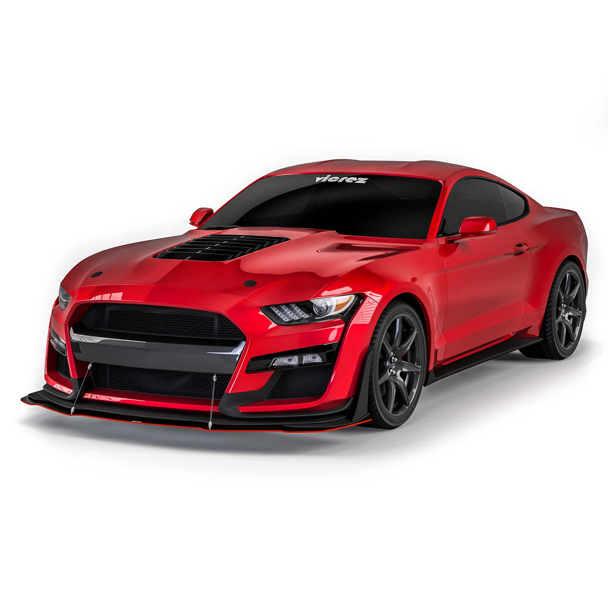 2018-2023 Ford Mustang GT500 Style Front Bumper Splitter - view 4