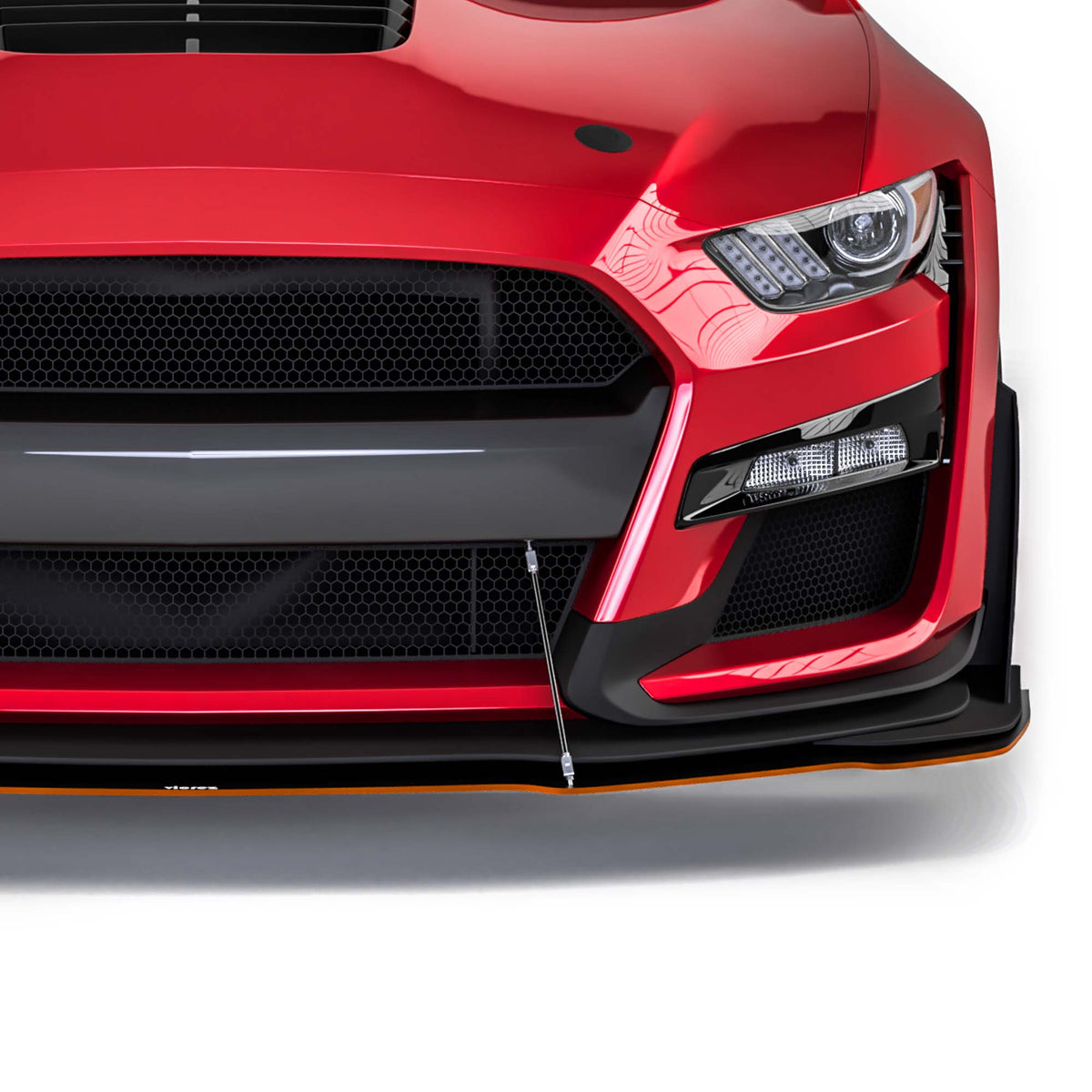 2018-2023 Ford Mustang GT500 Style Front Bumper Splitter - view 8