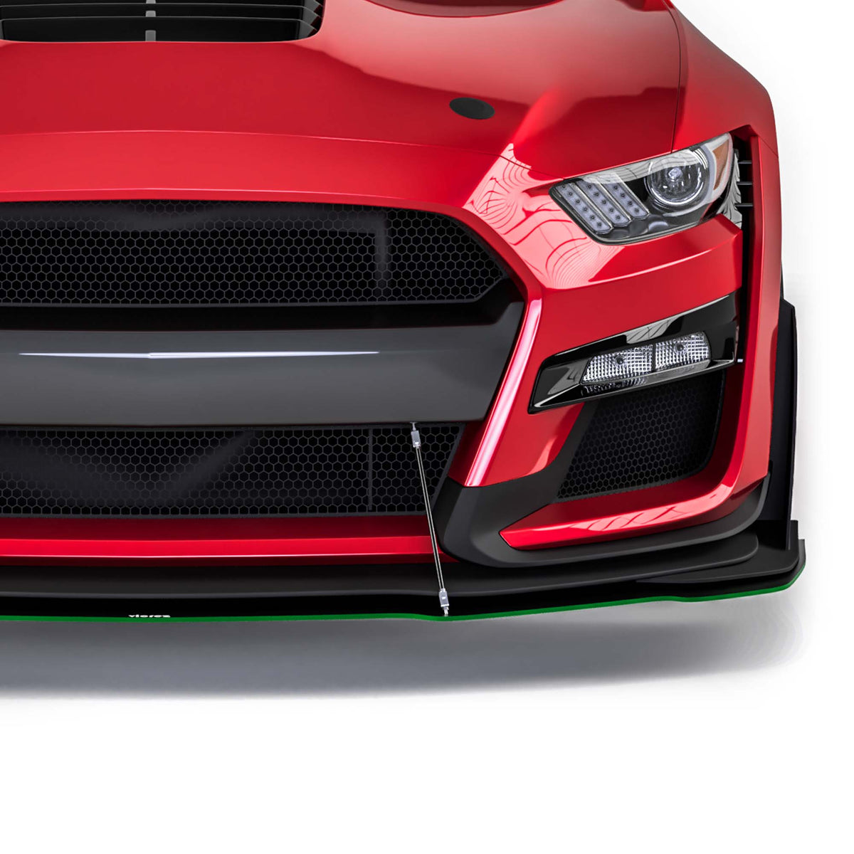 2018-2023 Ford Mustang GT500 Style Front Bumper Splitter - view 9