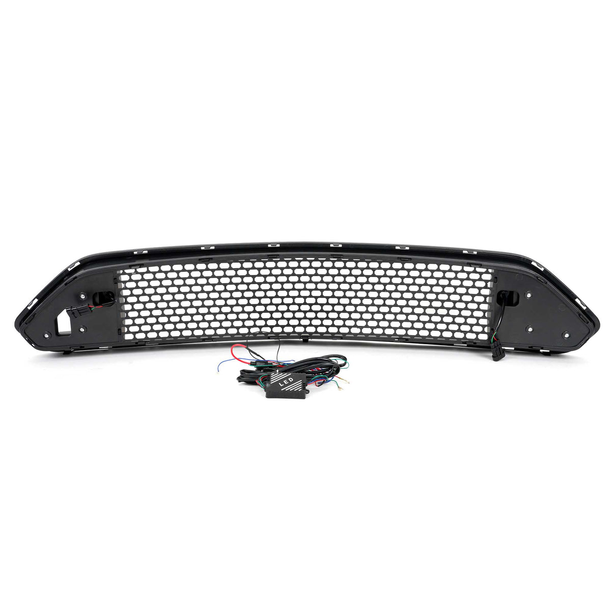 2018-2023 Ford Mustang Upper Grille w/ LED Lights, Honeycomb - view 12