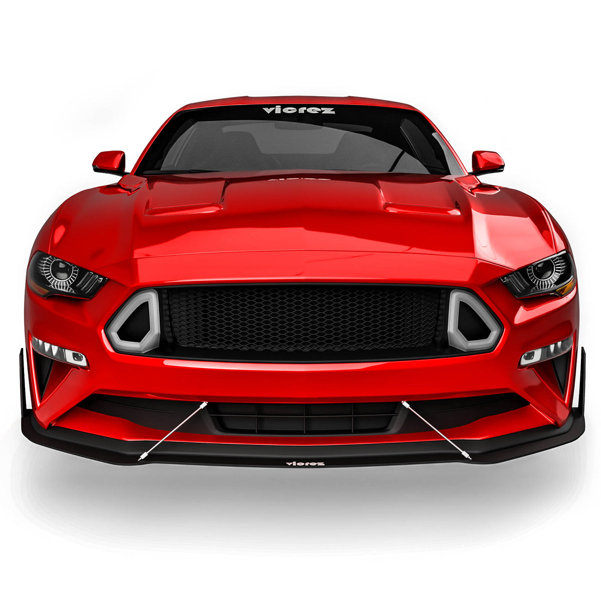 2018-2023 Ford Mustang Upper Grille w/ LED Lights, Honeycomb - view 5