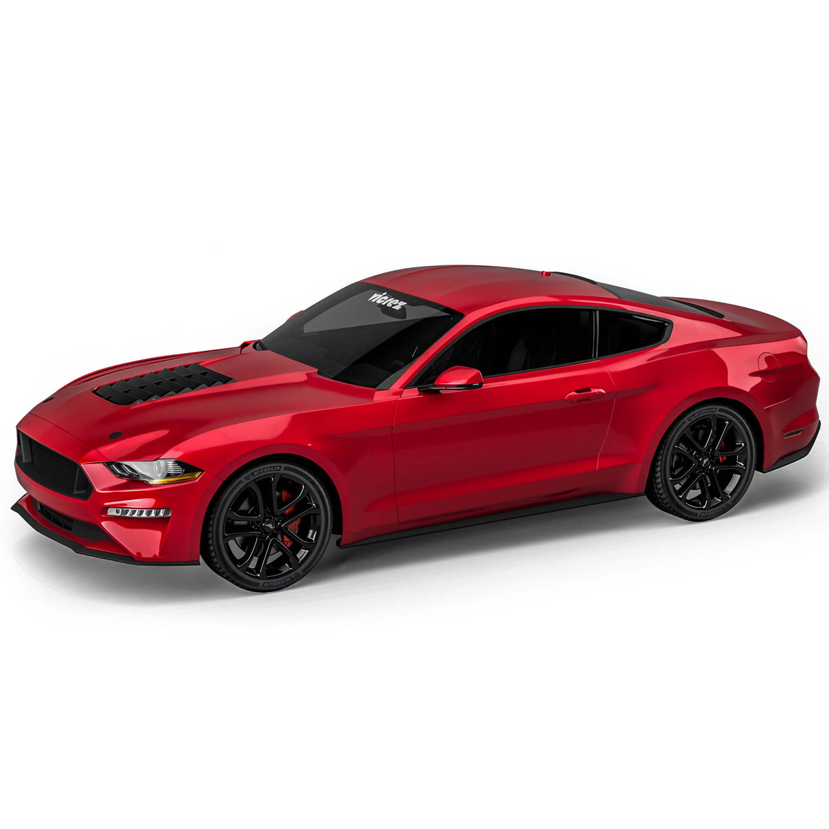 2018-2023 Ford Mustang GT500 Style Hood w/ Air Vent Scoop - view 6