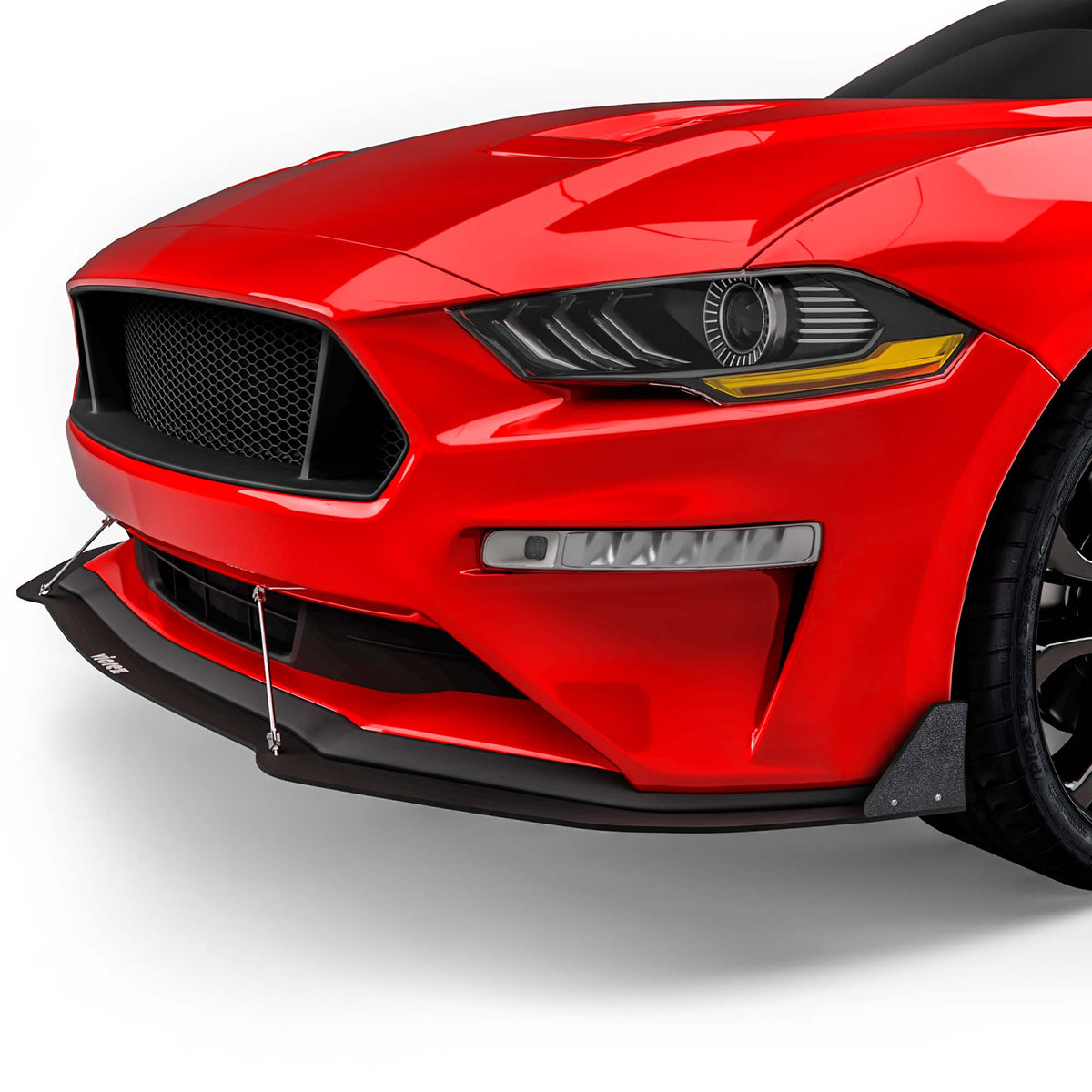2018-2023 Ford Mustang LV Style Front Lip Splitter, ABS - view 10
