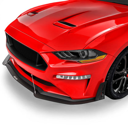 2018-2023 Ford Mustang LV Style Front Lip Splitter, ABS - view 3