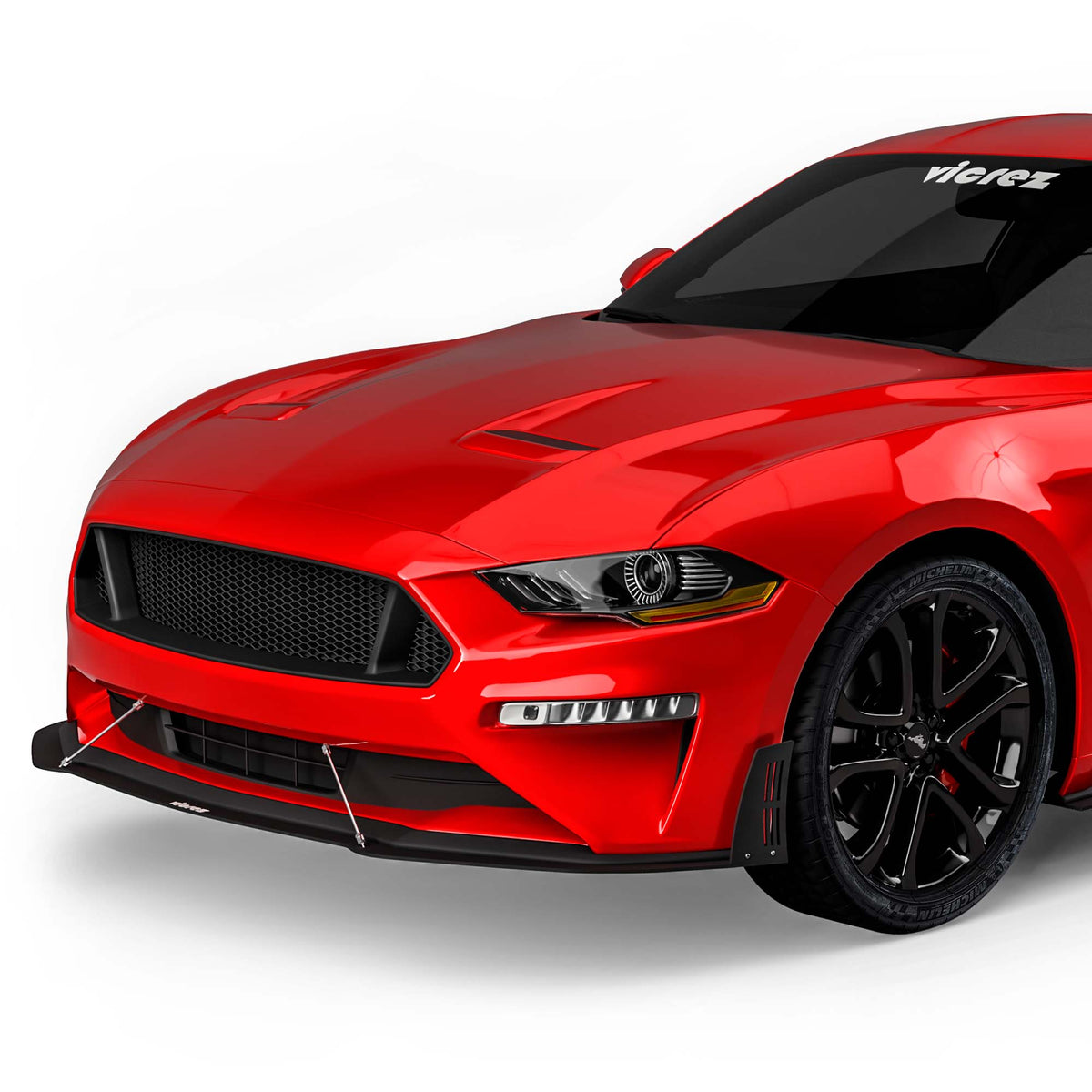 2018-2023 Ford Mustang LV Style Front Lip Splitter, ABS - view 4