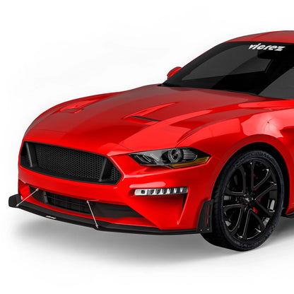 2018-2023 Ford Mustang LV Style Front Lip Splitter, ABS - view 4