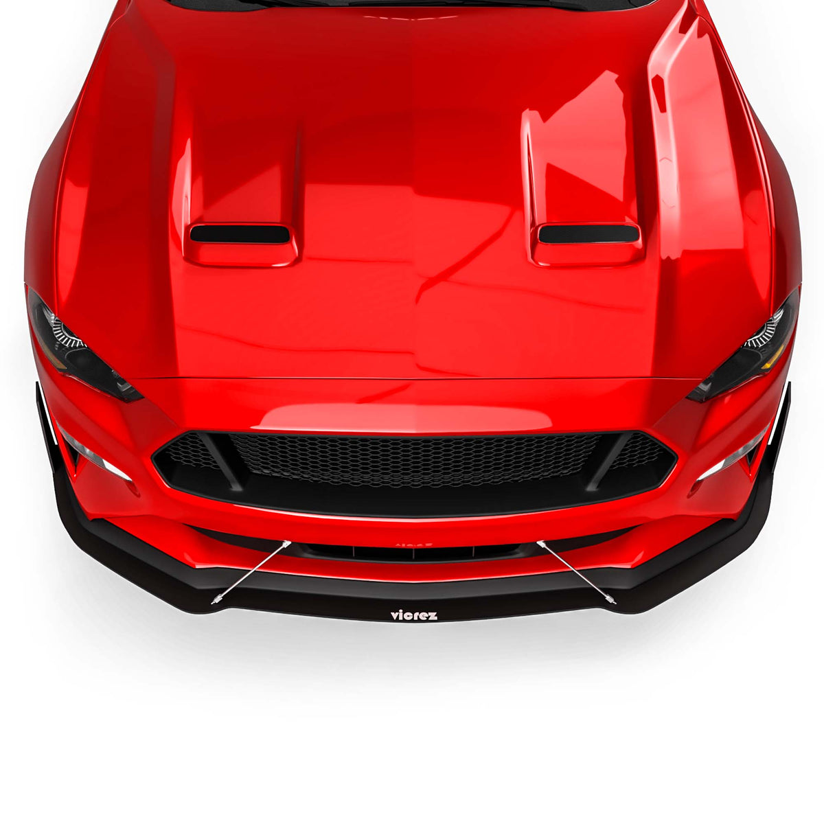 2018-2023 Ford Mustang LV Style Front Lip Splitter, ABS - view 6