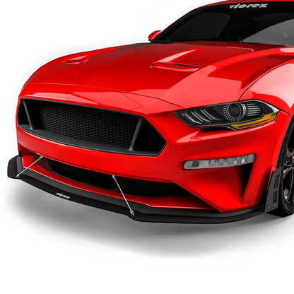 2018-2023 Ford Mustang LV Style Front Lip Splitter, ABS - view 7