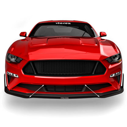 2018-2023 Ford Mustang LV Style Front Lip Splitter, ABS - view 8