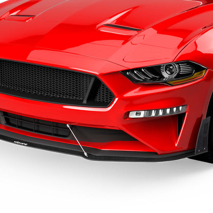 2018-2023 Ford Mustang LV Style Front Lip Splitter, ABS - view 9