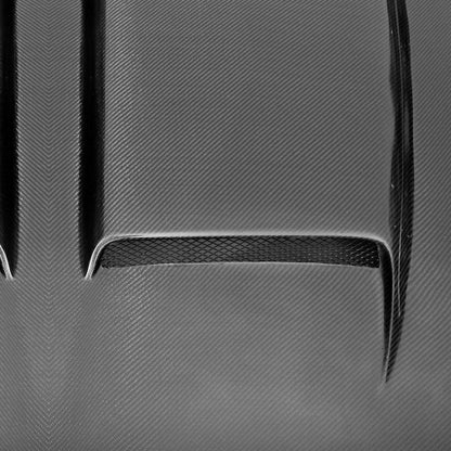 2018-2023 Ford Mustang RE Style Hood, Carbon Fiber - view 4