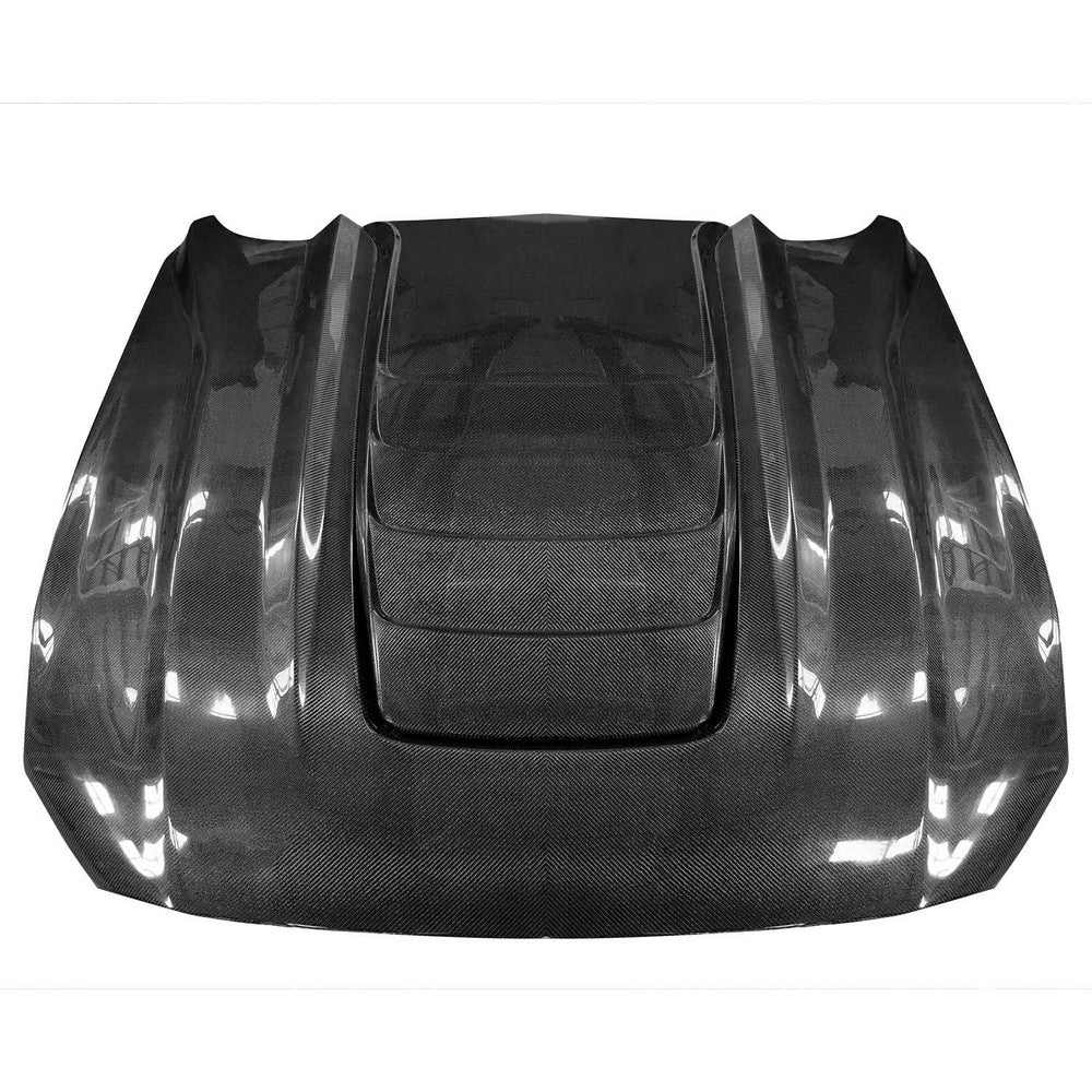 2018-2023 Ford Mustang V6R Style Hood, Carbon Fiber