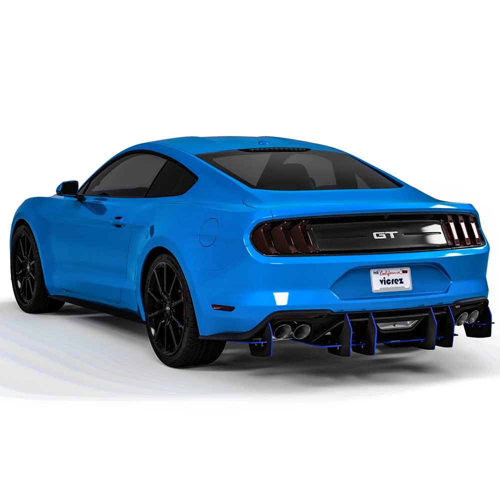2018-2025 Ford Mustang Centa VR2 Rear Diffuser - view 4