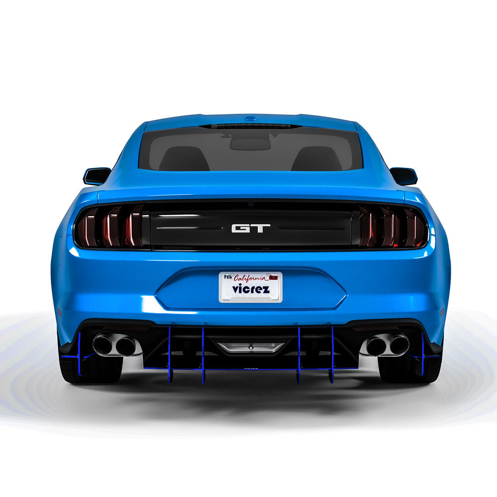 2018-2025 Ford Mustang Centa VR2 Rear Diffuser - view 5