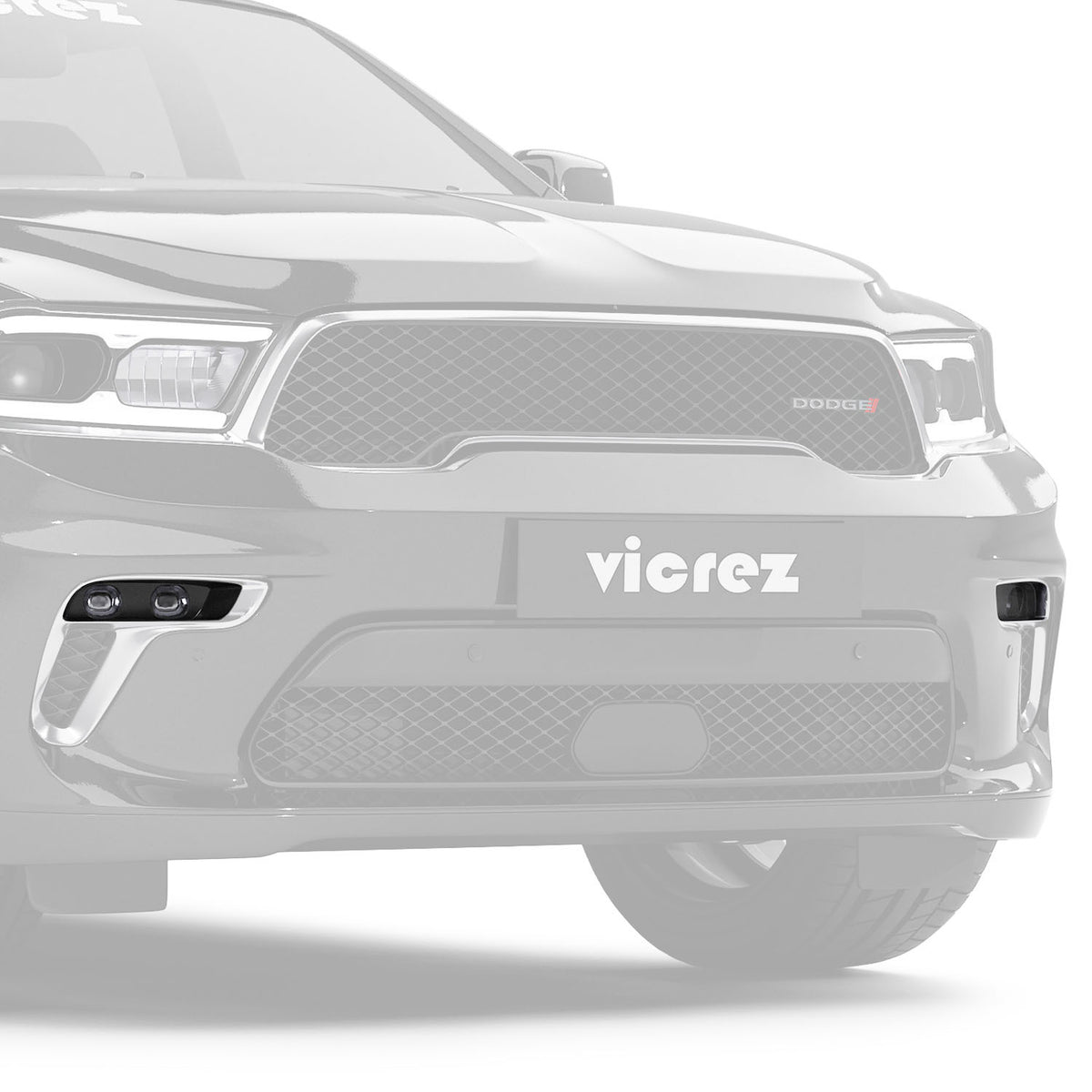 2018-2026 Dodge Durango SRT Style Fog Lamps, Silver, Pair