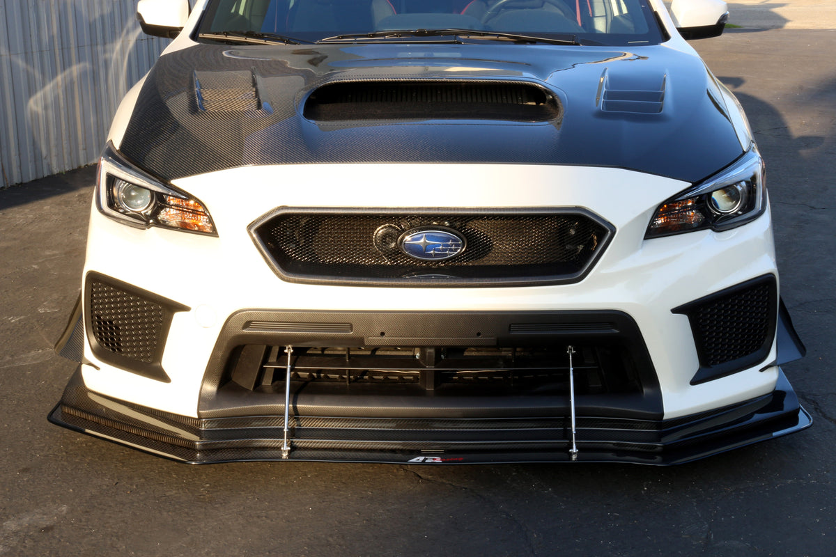 Carbon Fiber Wind Splitter w/ Rods- Subaru WRX/ STI 2018-2021 (APR Performance Lip)