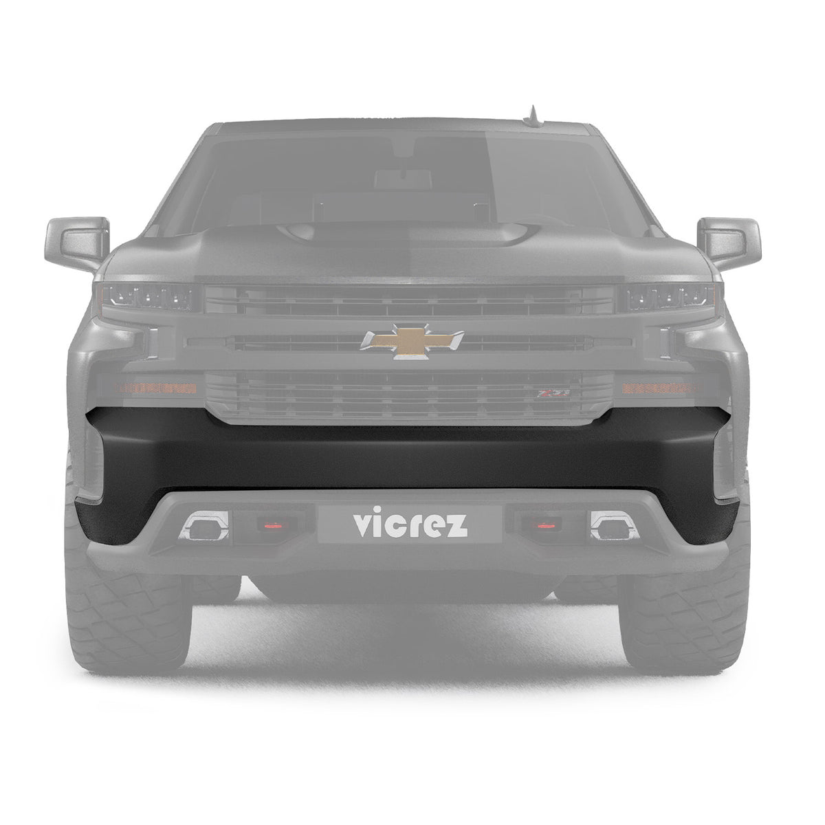 2019-2021 Chevrolet Silverado Replacement Front Bumper, Black