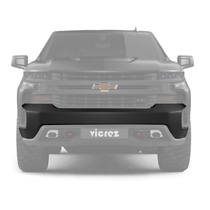 2019-2021 Chevrolet Silverado Replacement Front Bumper, Black