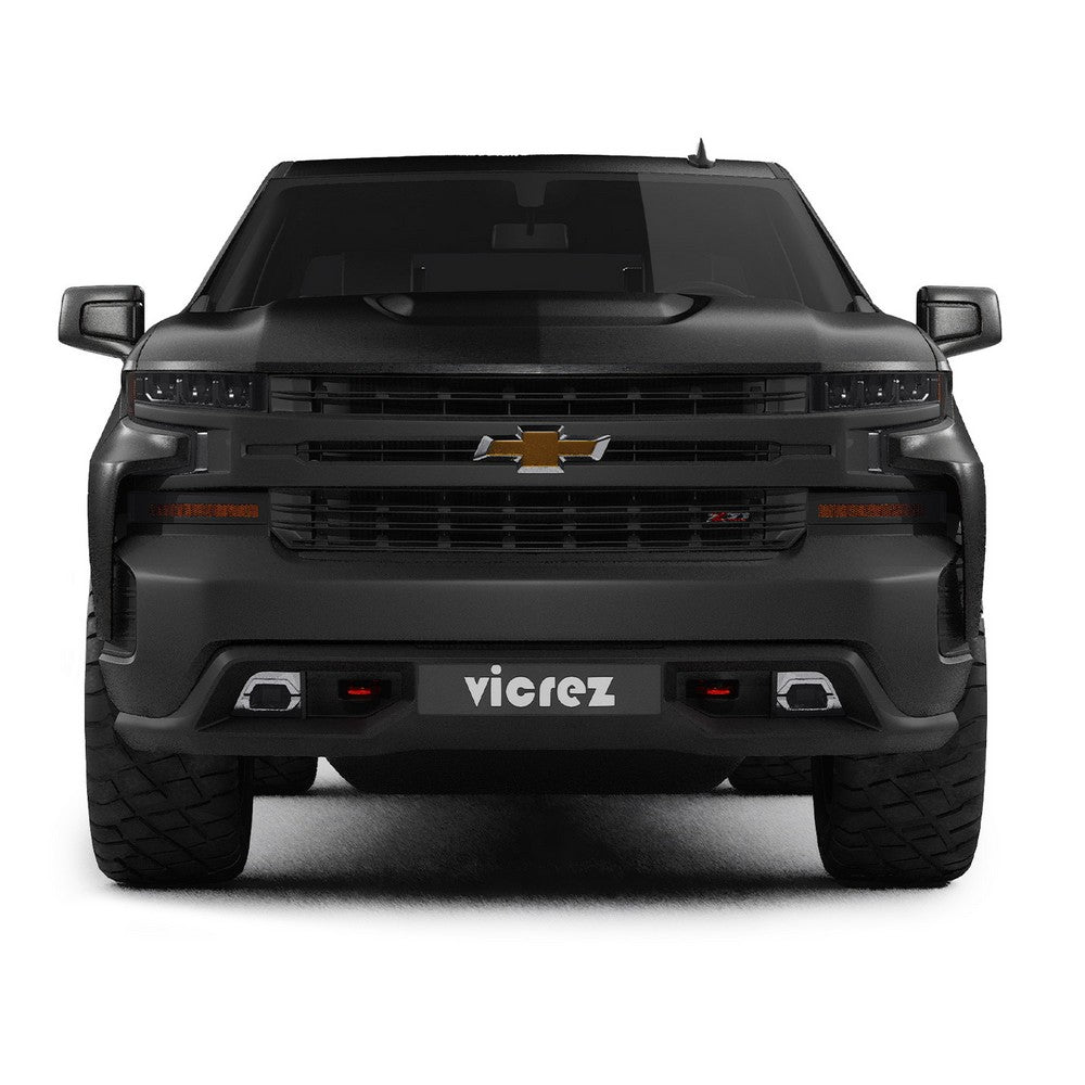 2019-2021 Chevrolet Silverado Replacement Front Bumper, Black