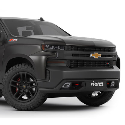 2019-2021 Chevrolet Silverado Replacement Front Bumper, Black
