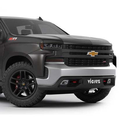 2019-2021 Chevrolet Silverado Replacement Front Bumper, Chrome