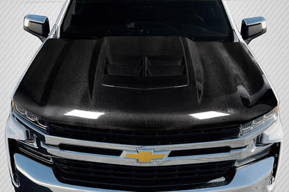 2019-2023 Chevrolet Silverado 1500 ZL1 Look Hood, Carbon Fiber - view 1
