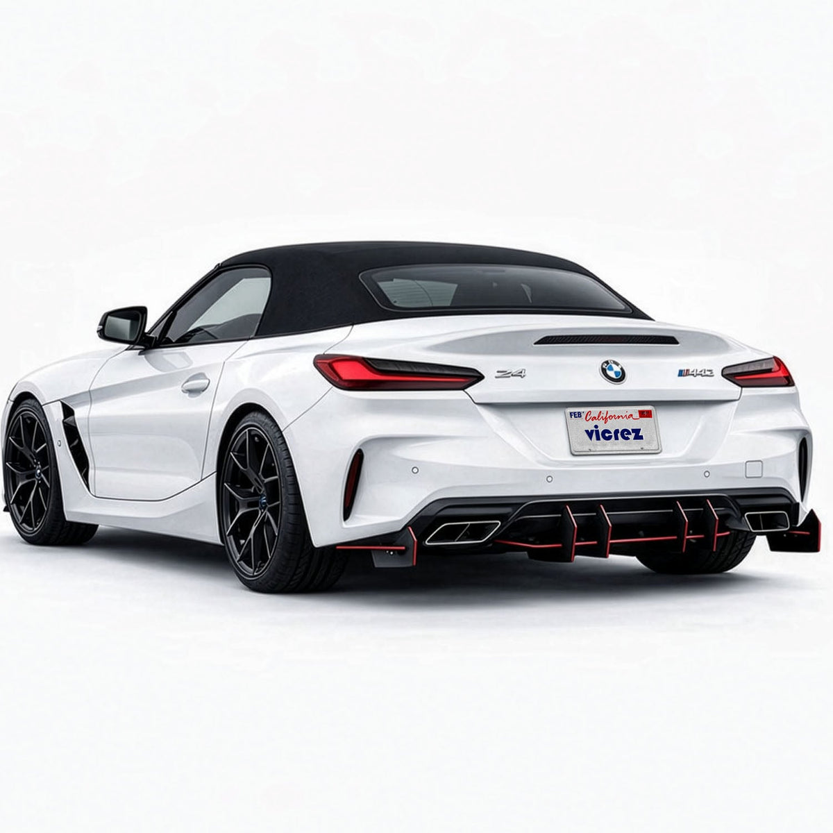 2019-2026 BMW Z4 Centa VR2 Rear Diffuser, ABS - view 4