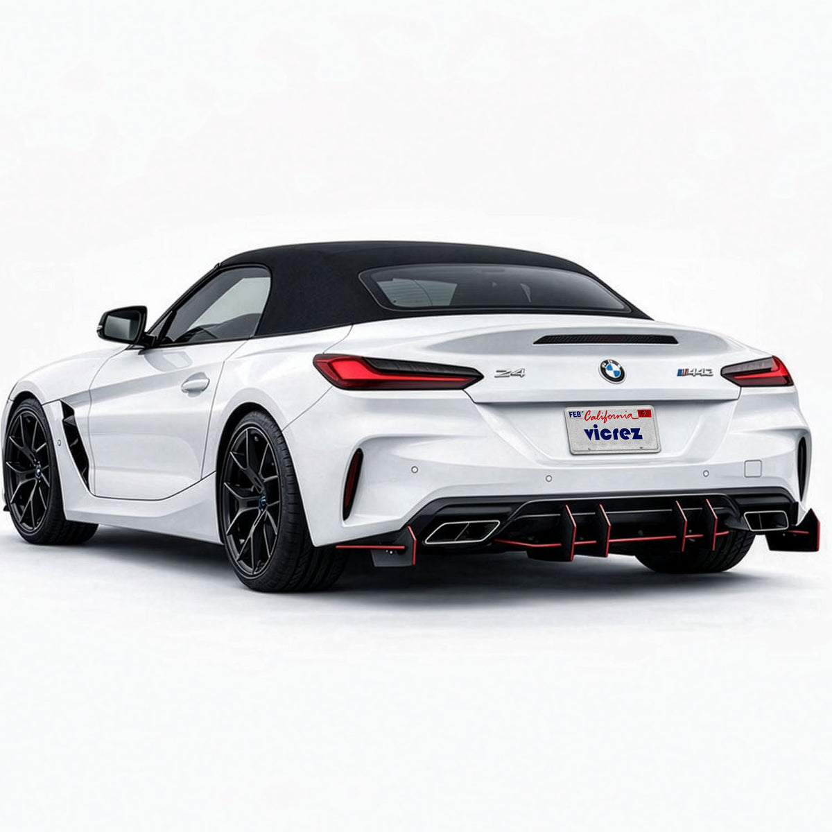 2019-2026 BMW Z4 Centa VR2 Rear Diffuser, ABS - view 9