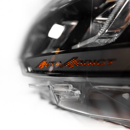 2018-2023 Ford Mustang Projector Headlights S650 Style LED Amber Sequential Turn Signals