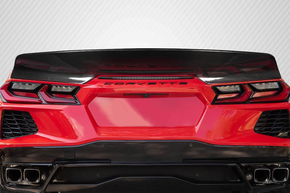 2020-2025 Chevrolet Corvette C8 Duckbill Rear Wing Spoiler, Carbon - view 1