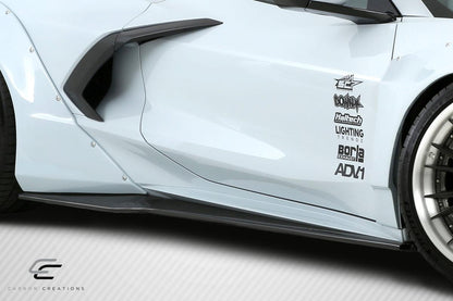2020-2025 Chevrolet Corvette C8 Gran Veloce Side Skirt Splitters - view 2
