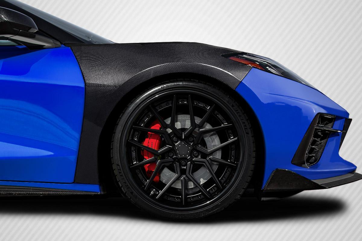 2020-2025 Chevrolet Corvette C8 OEM Look Front Fenders, Carbon Fiber - view 1