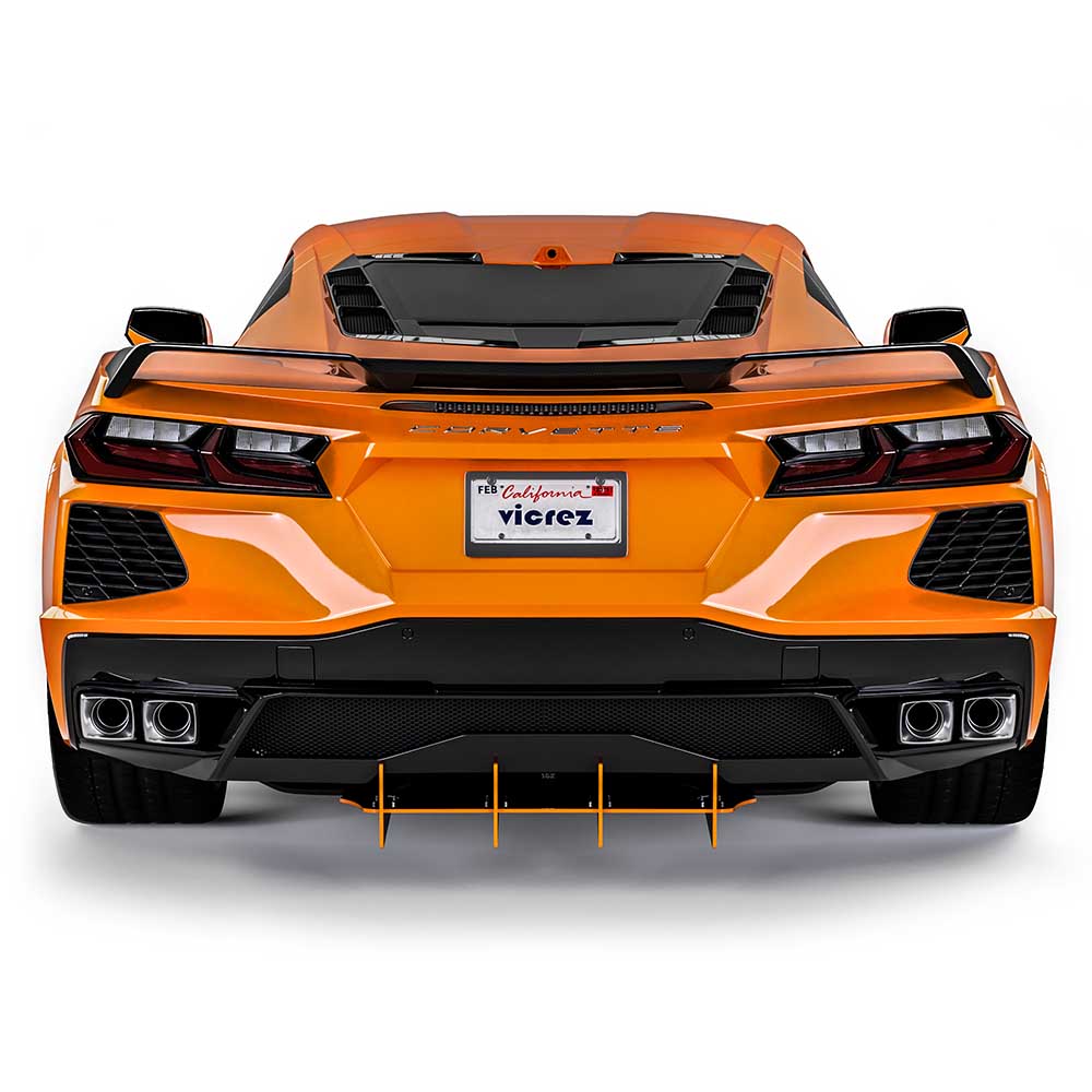 2020-2026 Chevrolet Corvette C8 180R Rear Diffuser, CNC Cut - view 4