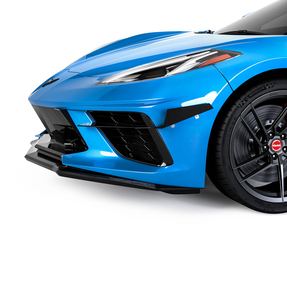 2020-2026 Chevrolet Corvette C8 4VR Front Bumper Canards
