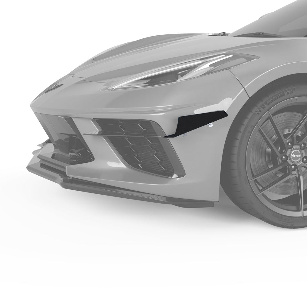 2020-2026 Chevrolet Corvette C8 4VR Front Bumper Canards - view 2