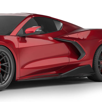 2020-2026 Corvette C8 5VM Style Side Skirts, Gloss Black