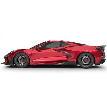 2020-2026 Corvette C8 5VM Style Side Skirts, Gloss Black - view 11