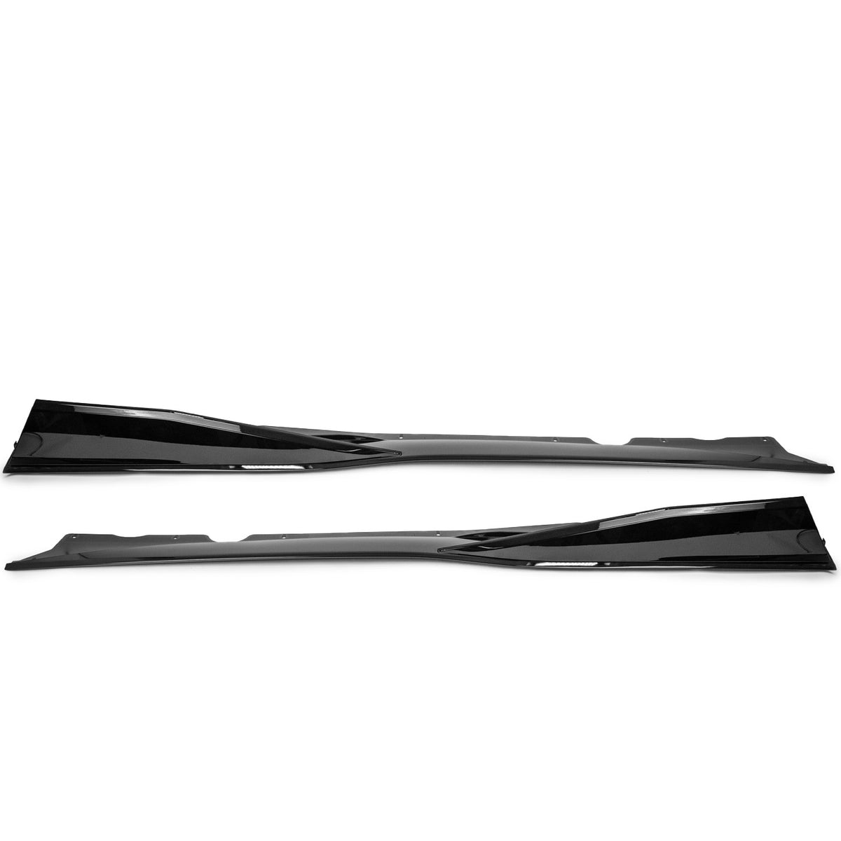 2020-2026 Corvette C8 5VM Style Side Skirts, Gloss Black - view 4