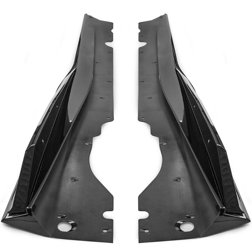 2020-2026 Corvette C8 5VM Style Side Skirts, Gloss Black - view 5