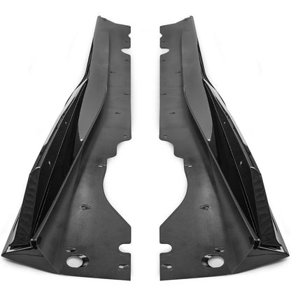 2020-2026 Corvette C8 5VM Style Side Skirts, Gloss Black - view 5