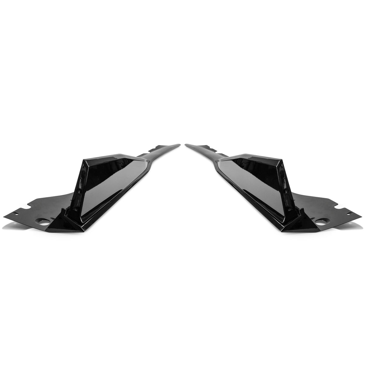 2020-2026 Corvette C8 5VM Style Side Skirts, Gloss Black - view 6
