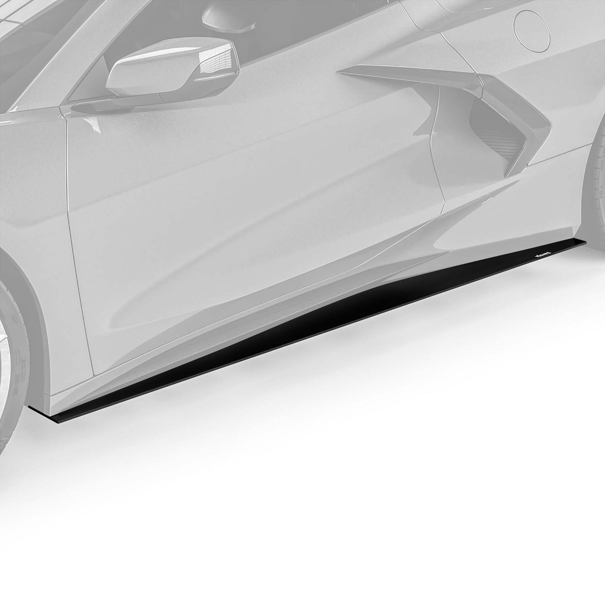 2020-2026 Chevrolet Corvette C8 R1 Side Skirt Splitters - view 2