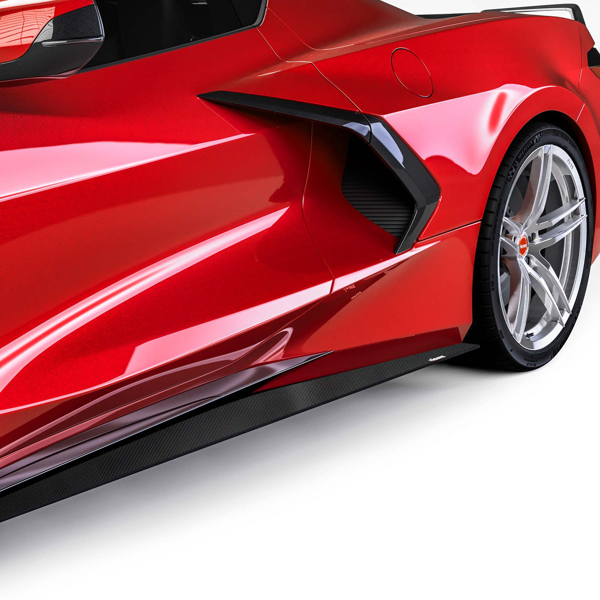 2020-2026 Chevrolet Corvette C8 R1 Side Skirt Splitters - view 3