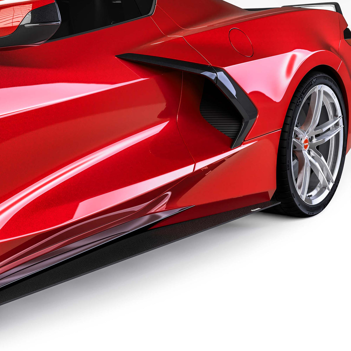 2020-2026 Chevrolet Corvette C8 R1 Side Skirt Splitters - view 9
