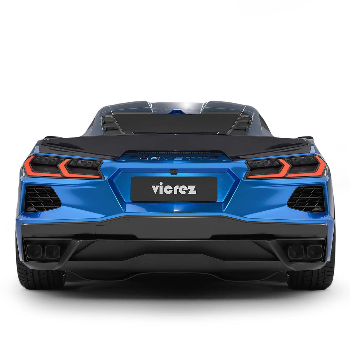 2020-2026 Corvette C8 V3R Style Rear Spoiler, Gloss Black - view 7