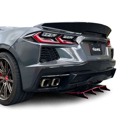 2020-2026 Corvette C8 Zonari VR5 Rear Diffuser, ABS