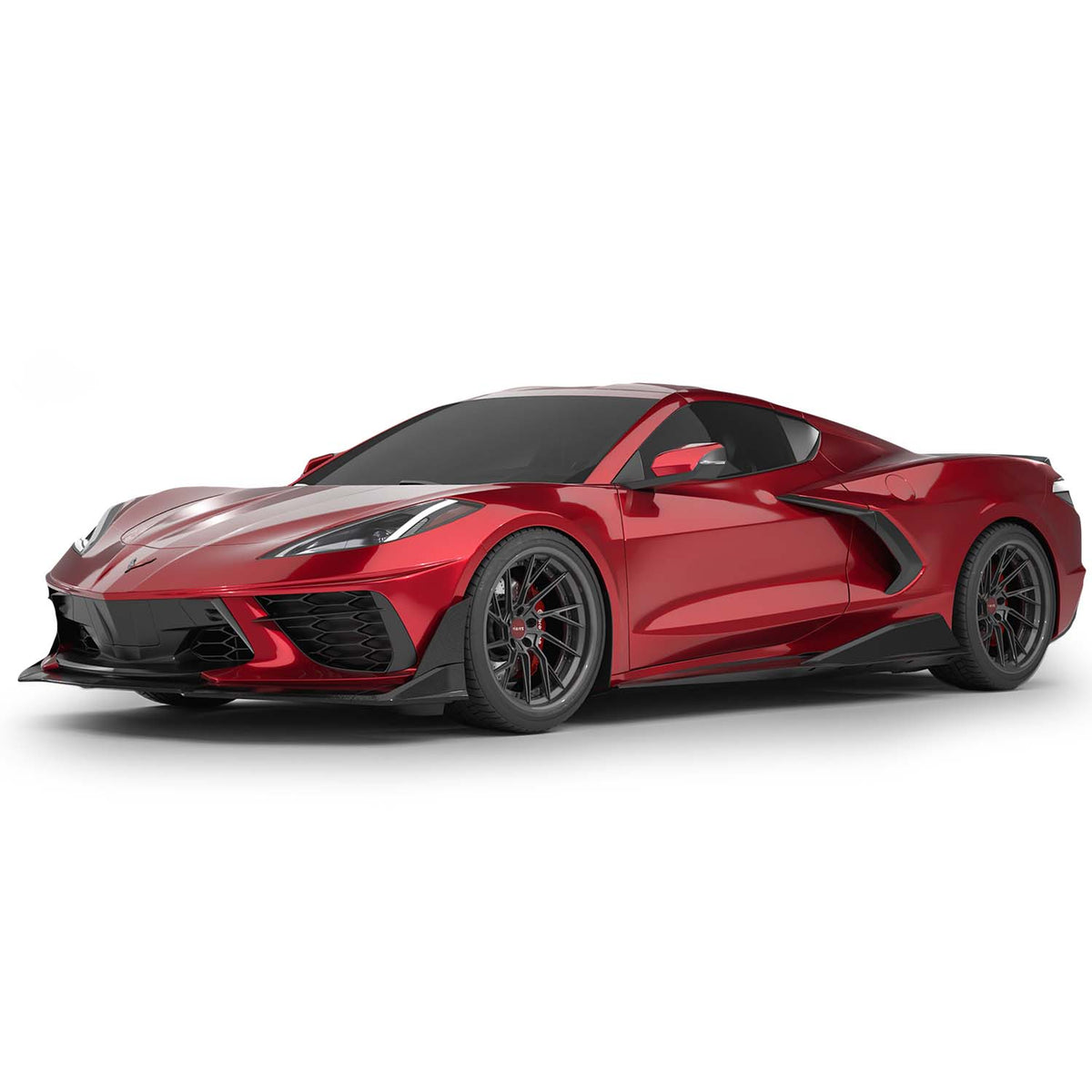 2020-2026 Corvette C8 5VM Style Aero Package, Gloss Black - view 6