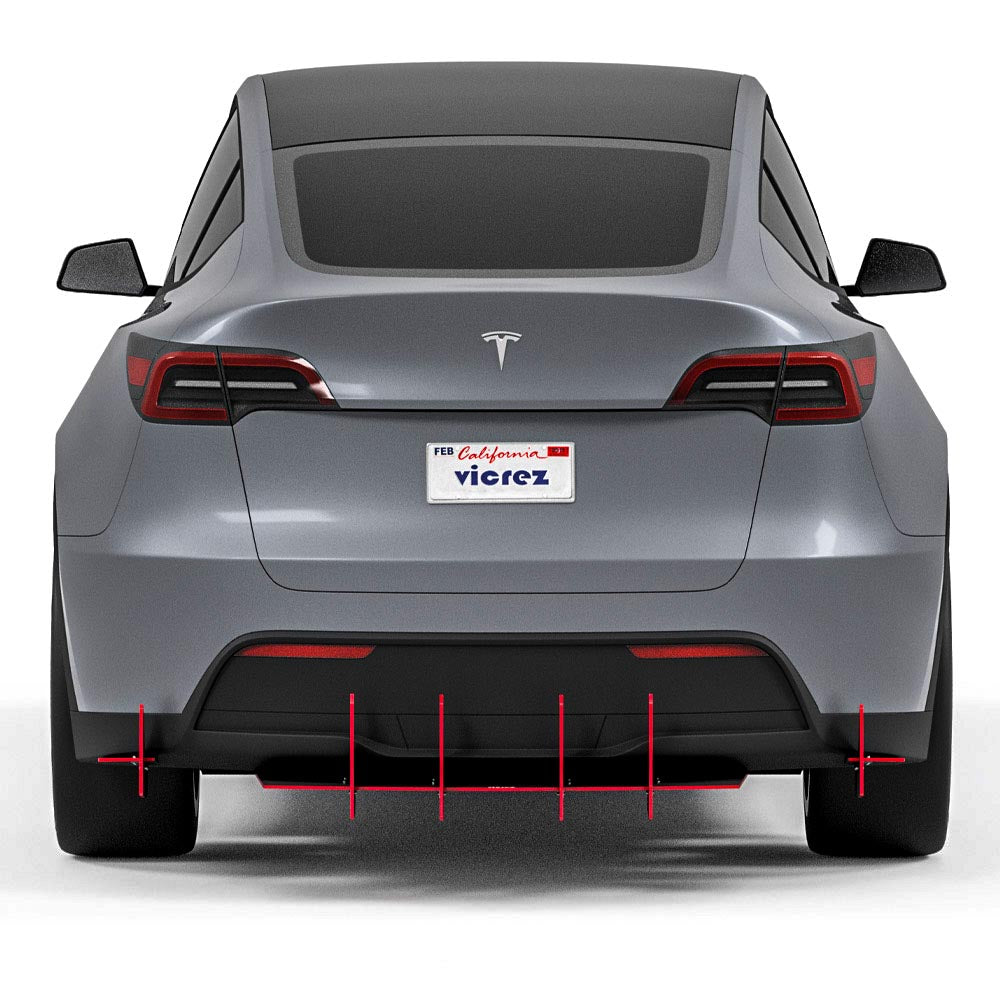 2020-2026 Tesla Model Y Genali VR2 Rear Diffuser, Made in USA - view 3